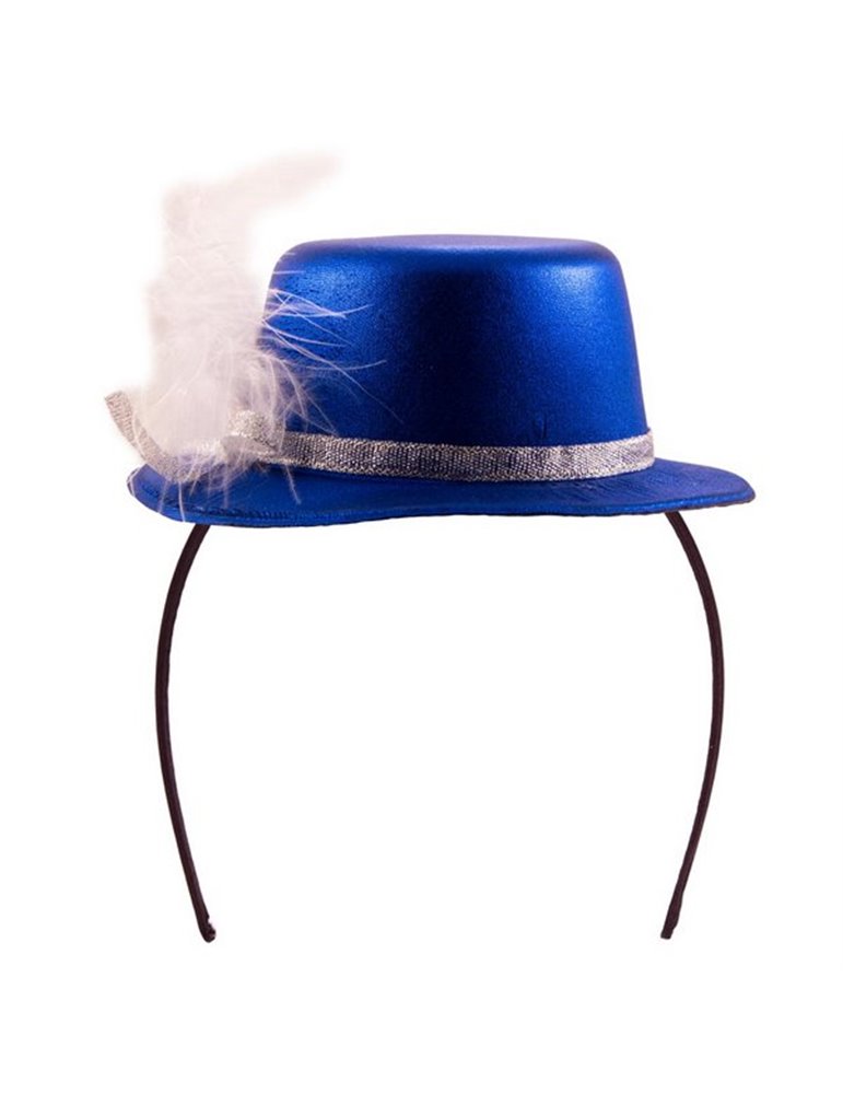 Tiara with Hat Metallic Blue