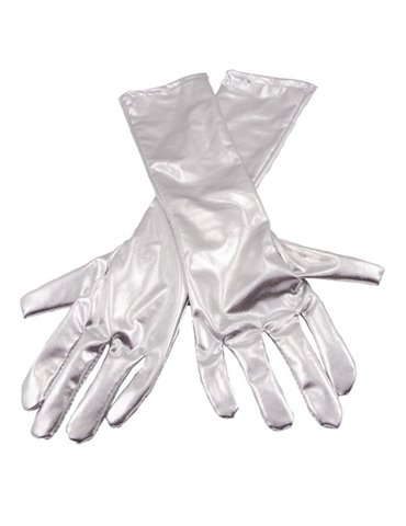 Gloves Metallic Silver