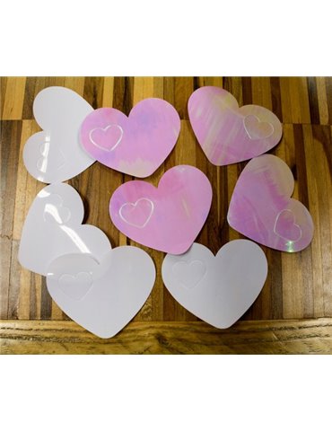 Confetti Hearts White XXL