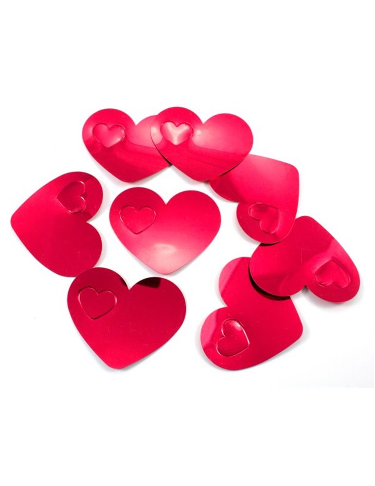 Confetti Hearts Red