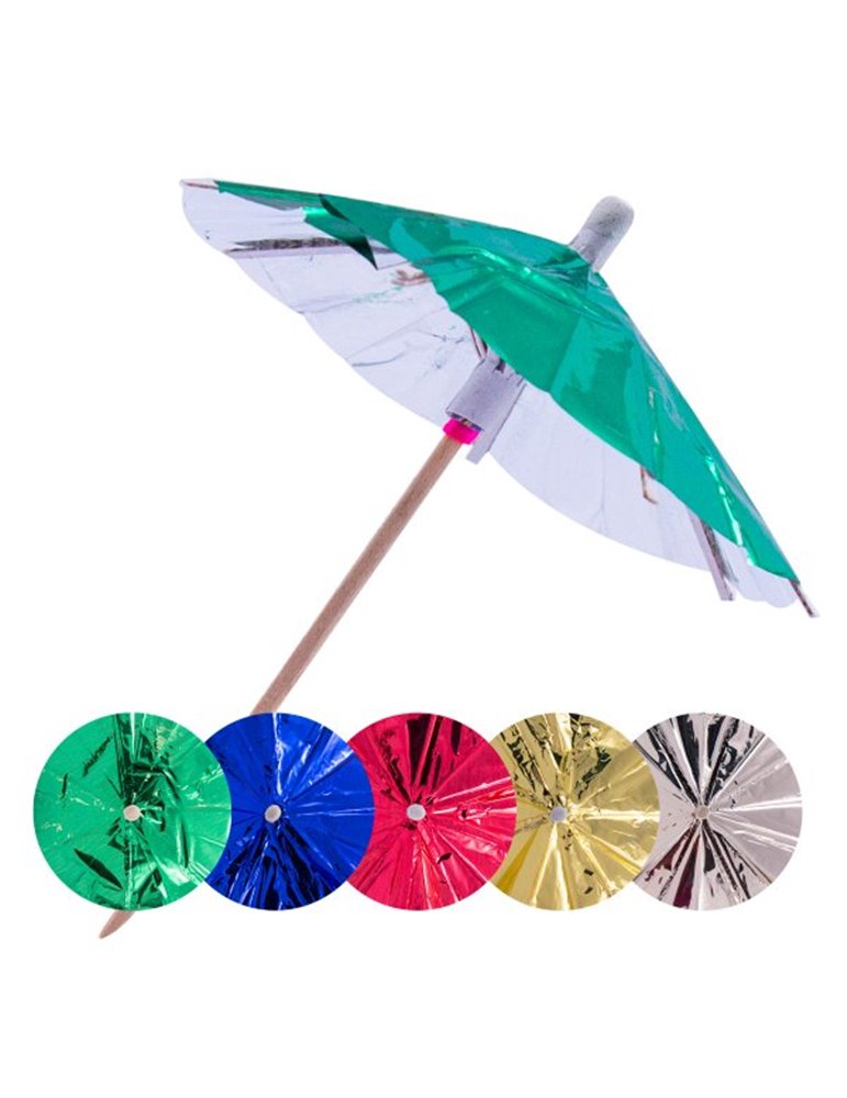 Picks to party Umbrellas Metallic 10cm