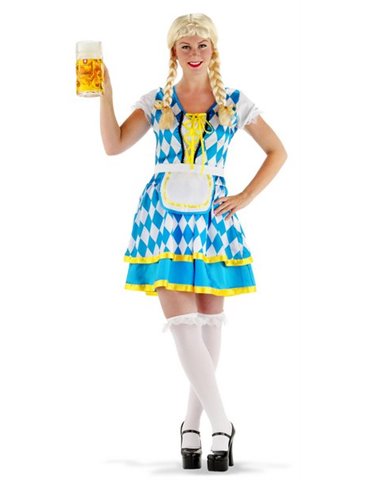 Oktoberfest Dress Tiroler Blue L/xl