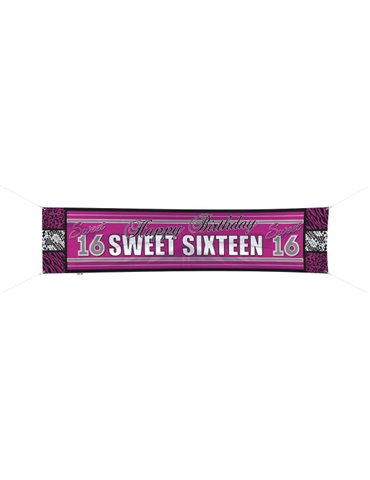 Sweet 16th Birthday Banner 40x180cm