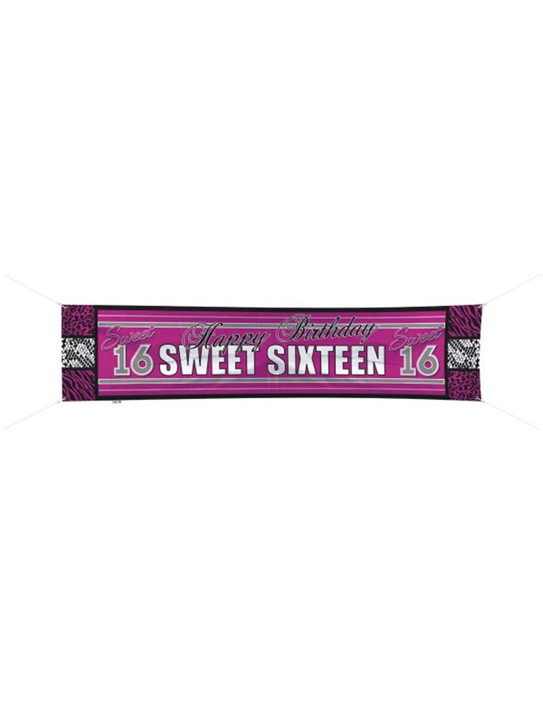 Sweet 16th Birthday Banner 40x180cm