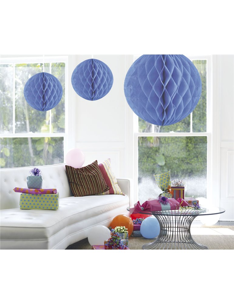 Honeycomb Paper Ball Baby Blue 50cm