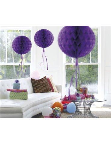 Honeycomb Paper Ball Purple 30cm