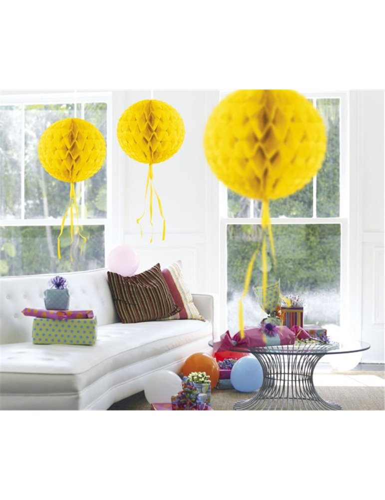 Honeycomb Paper Ball Yellow 30cm