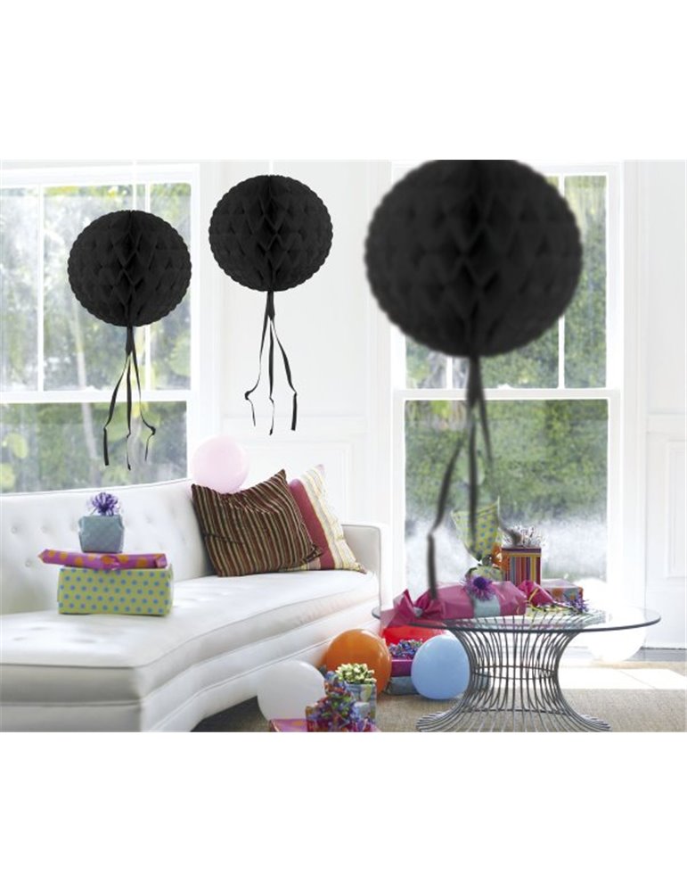 Honeycomb Paper Ball Black 30cm