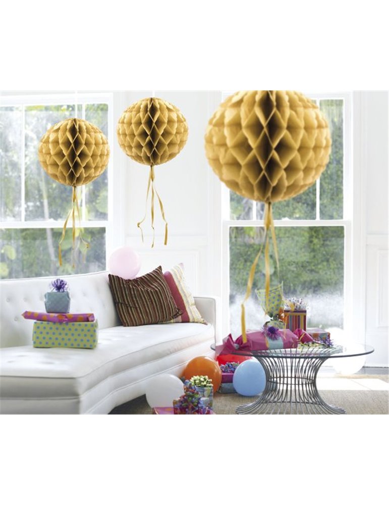 Honeycomb Paper Ball Gold 30cm