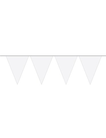 Bunting Plain White XL 10m