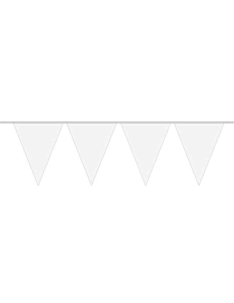 Bunting Plain White XL 10m