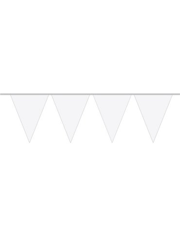 Bunting Plain White Mini 3m