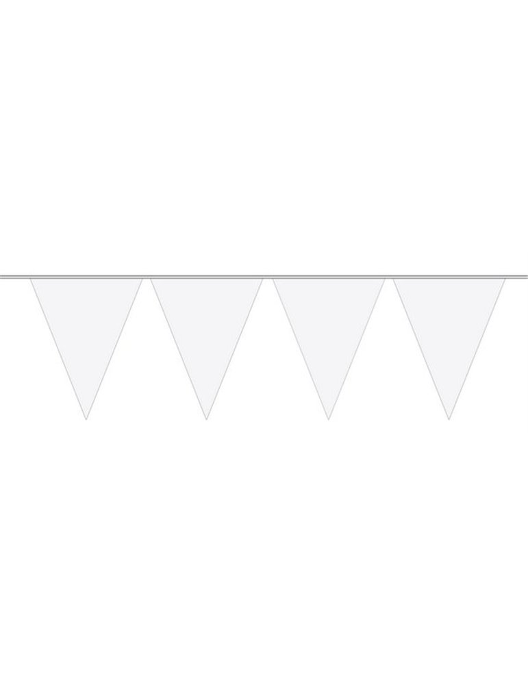 Bunting Plain White Mini 3m