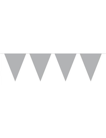 Bunting Plain Silver Mini 3m