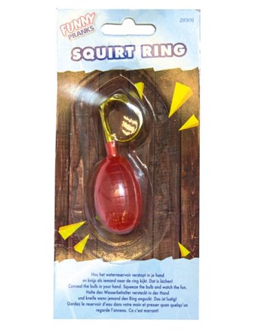 Funny Joke Water Squirter Deluxe Ring