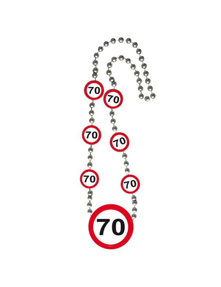 Traffic Sign 70th Birthday Necklace