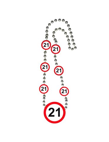 Traffic Sign 21st Birthday Necklace