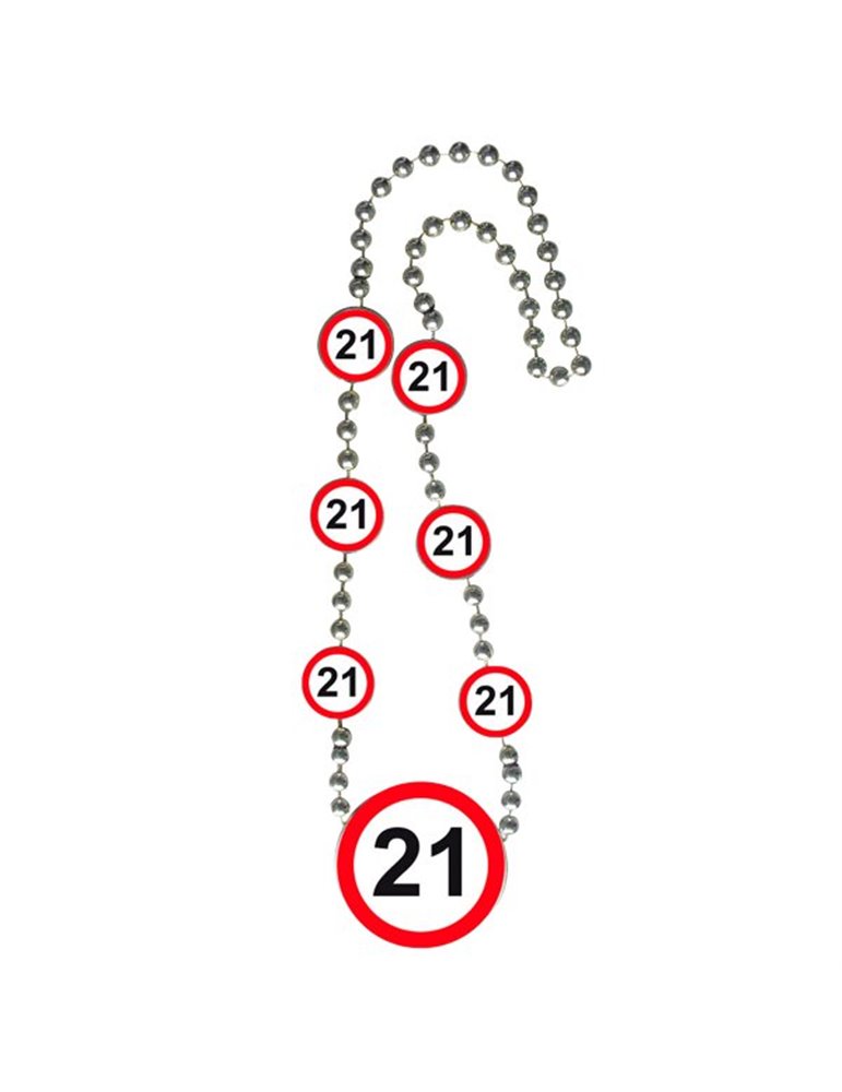 Traffic Sign 21st Birthday Necklace