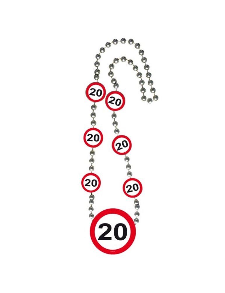 Traffic Sign 20th Birthday Necklace