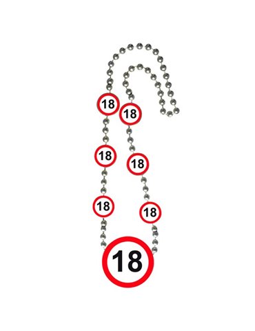 Traffic Sign 18th Birthday Necklace