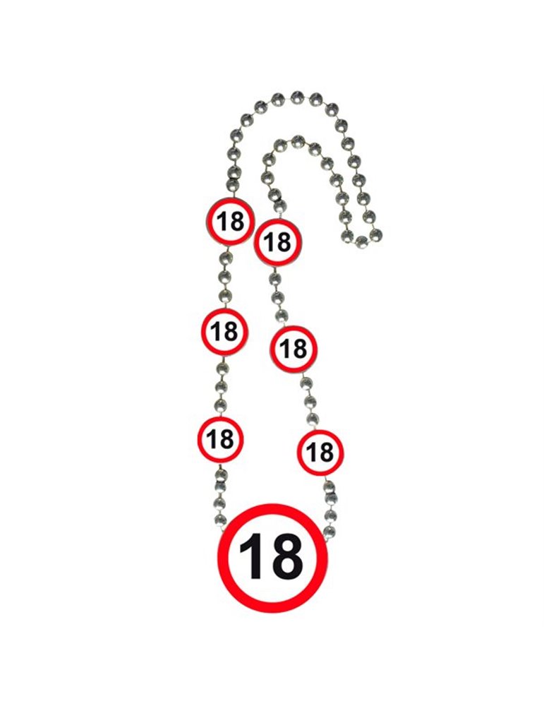 Traffic Sign 18th Birthday Necklace