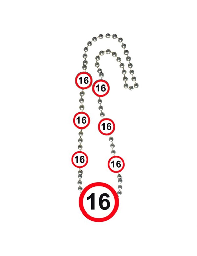 Traffic Sign 16th Birthday Necklace