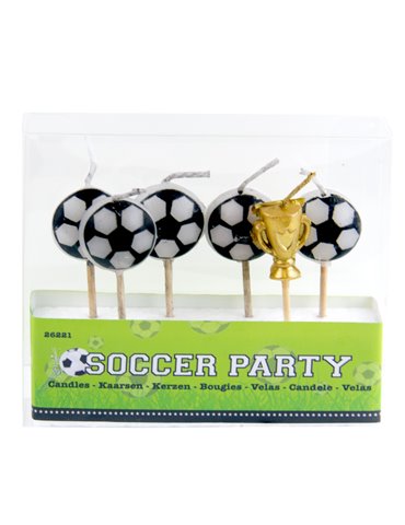 Football Party Candles 6 in Pkt