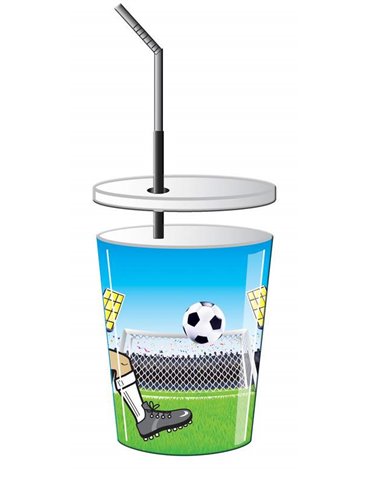 Football Party Cups 4 in Packet