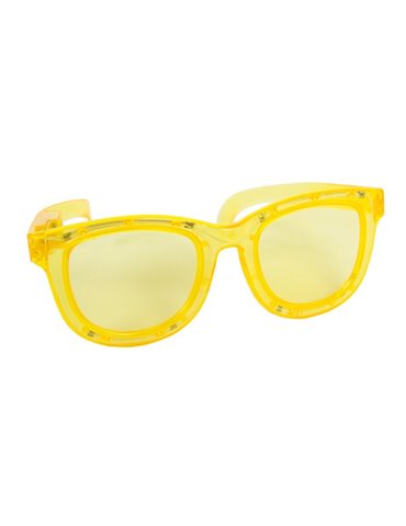 Party Glasses Large LED Flashing Yellow