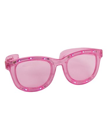 Party Glasses Large LED Flashing Pink