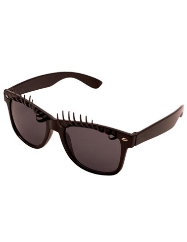 Party Glasses with Eyelashes Black