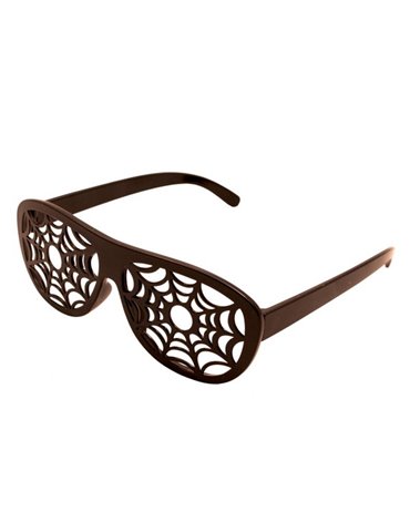 Party Glasses Spider Web Black