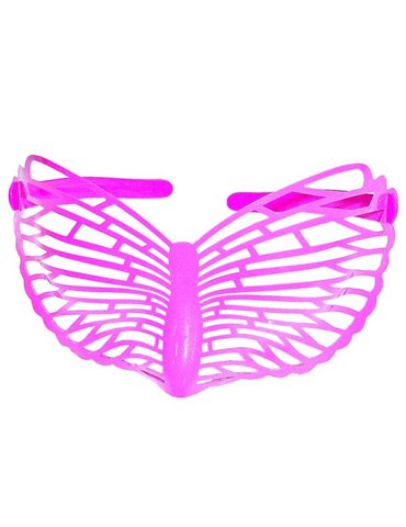 Party Glasses Shaped Butterfly Magenta