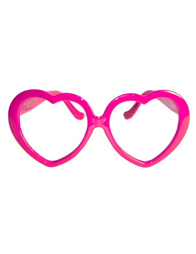 Party Glasses Shape Heart Pink