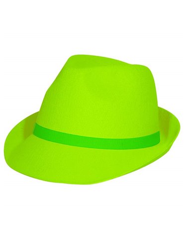 Hat Trilby Neon Green