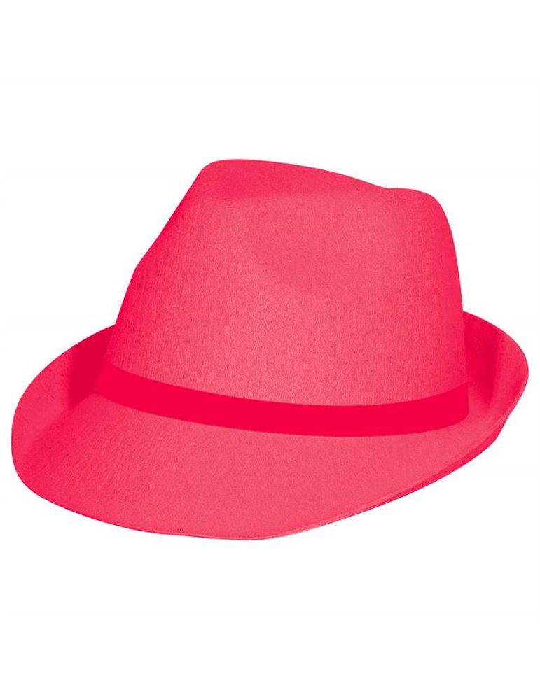 Hat Trilby Neon Pink