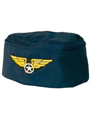 Hat Air Stewardess Cap Blue