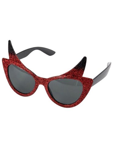 Party Glasses Devil & Horns & Glitter