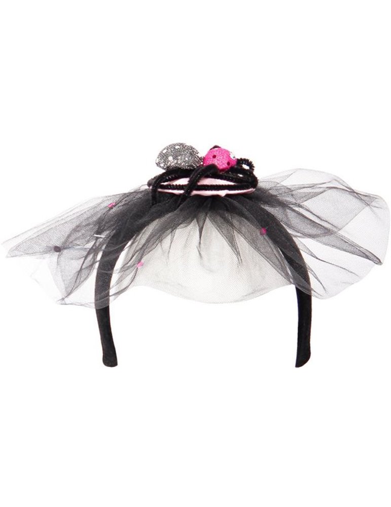 Tiara Black Veil with Black Spider