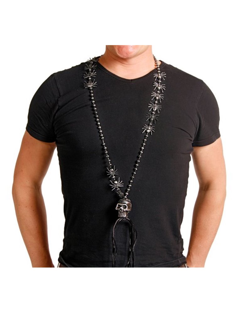 Party Accessory Necklace Spider & Skull