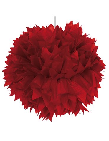 Decoration Pompom 30cm Red Light Colour