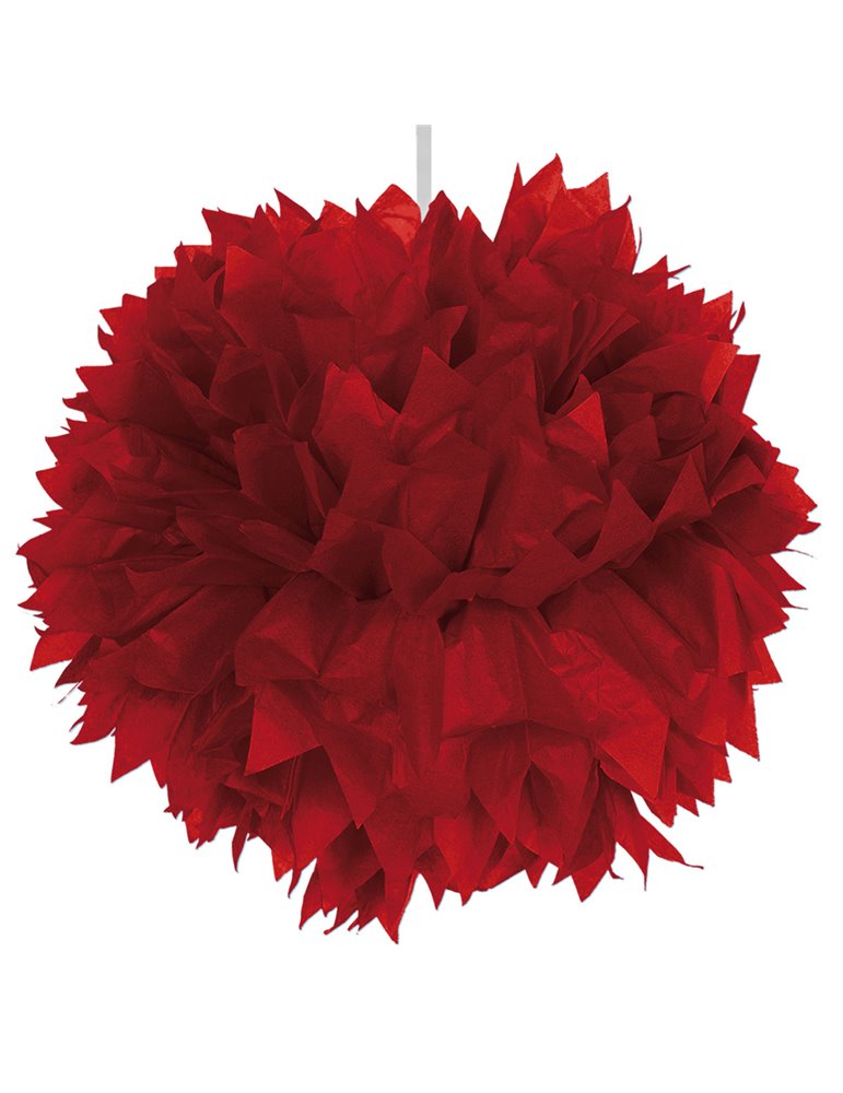 Decoration Pompom 30cm Red Light Colour