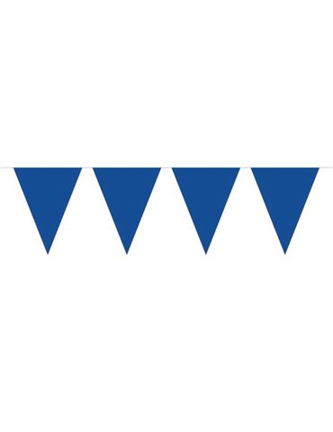 Bunting Plain Blue 10m with 15 Flags