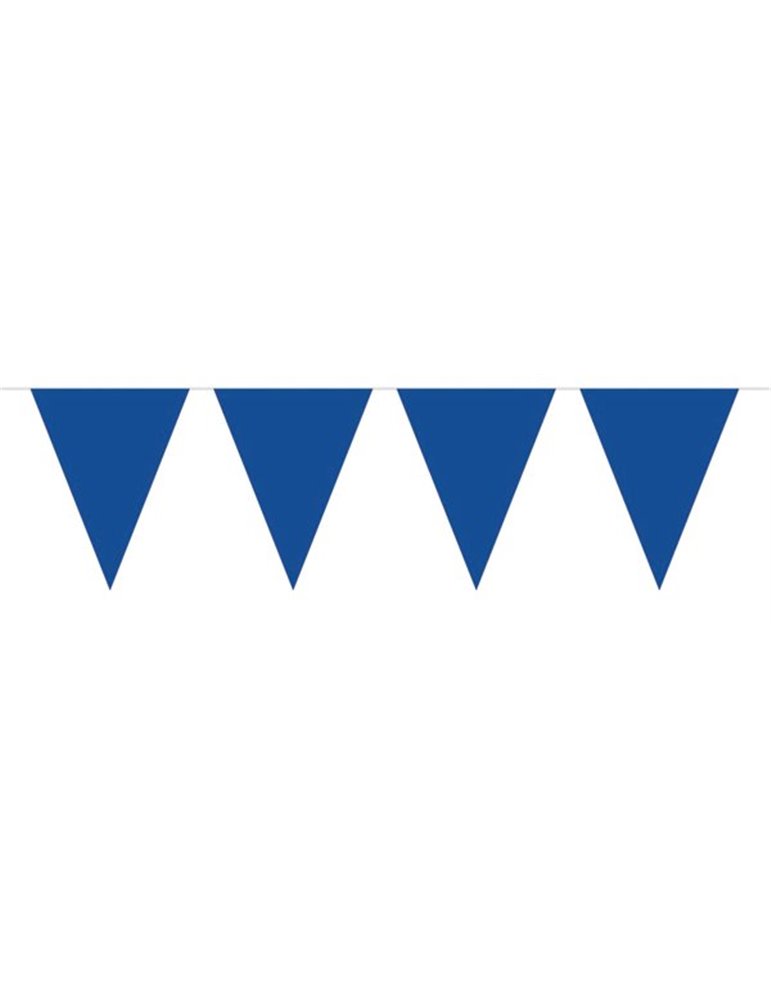 Bunting Plain Blue 10m with 15 Flags