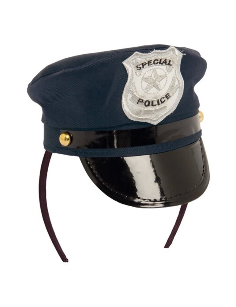 Tiara Police Cap with Badge Blue