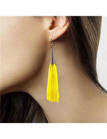 Party Accessory Earrings Neon Yellow