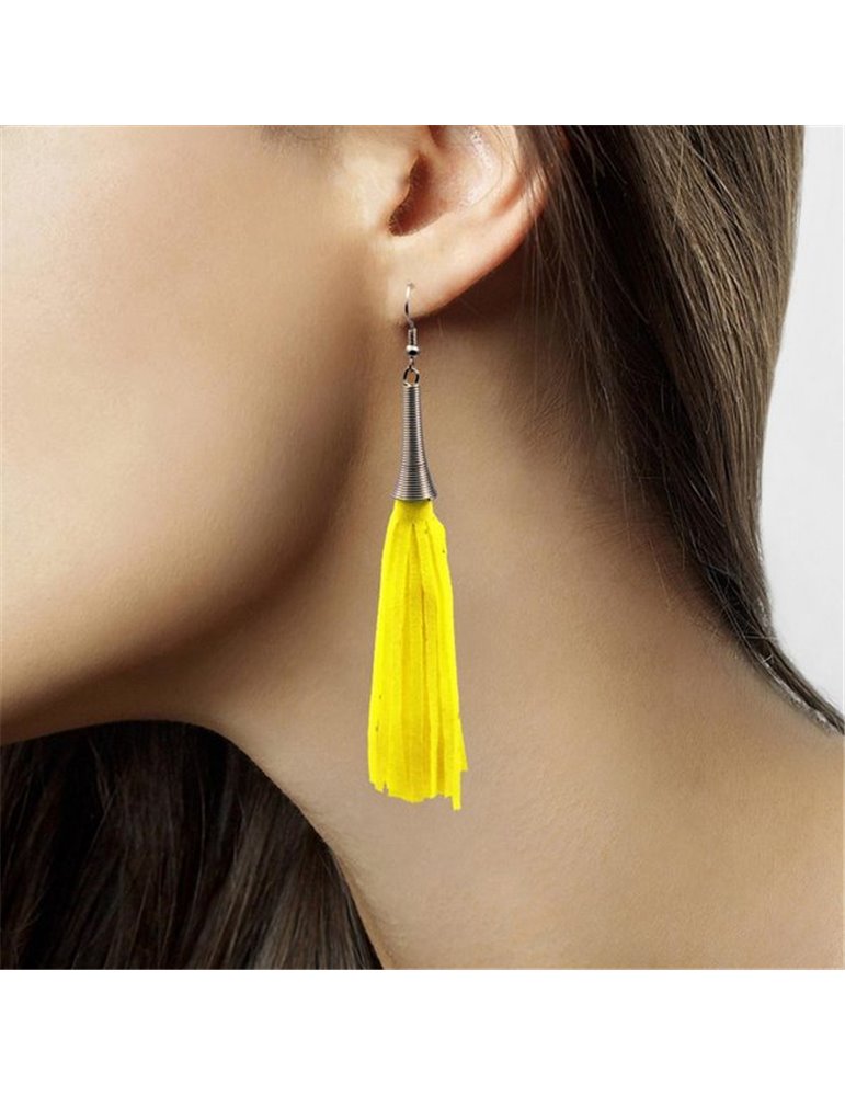 Party Accessory Earrings Neon Yellow