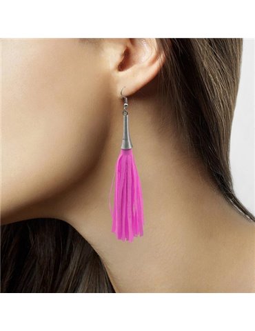 Party Accessory Earrings Neon Pink