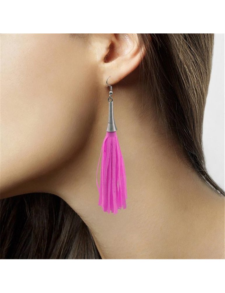 Party Accessory Earrings Neon Pink