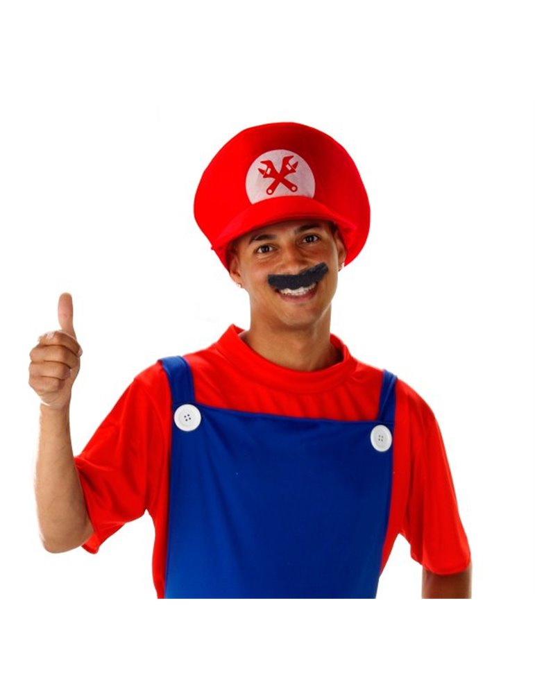 Hat & Moustache Super Plumber